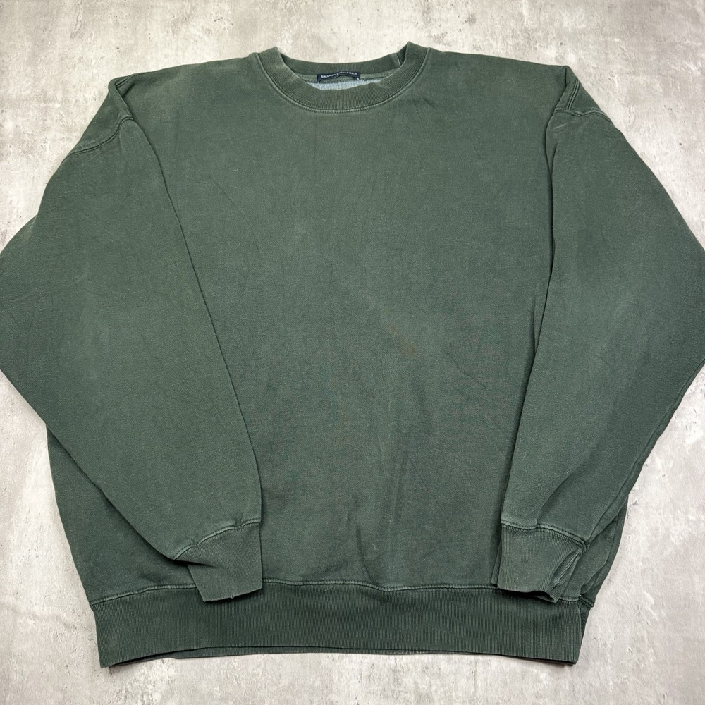 Brandy Melville Oversized Crewneck Sweatshirt Forest Green Fleece Women's XL OS